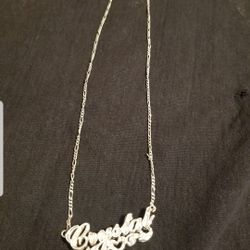 Silver Chain With Charm Crystal