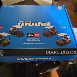 Lot Of 12 Die Cast Golf Carts