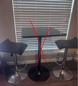 Black dining table 2 seats CHAIRS ONLY