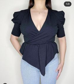 Peplum Puff Sleeve Top