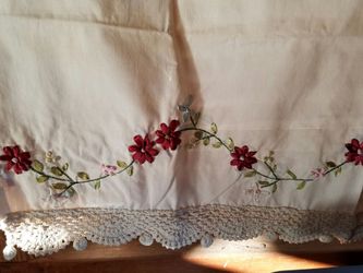 Embroidered window panels