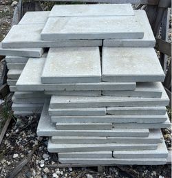 Pile of Antique White Limestone Pavers