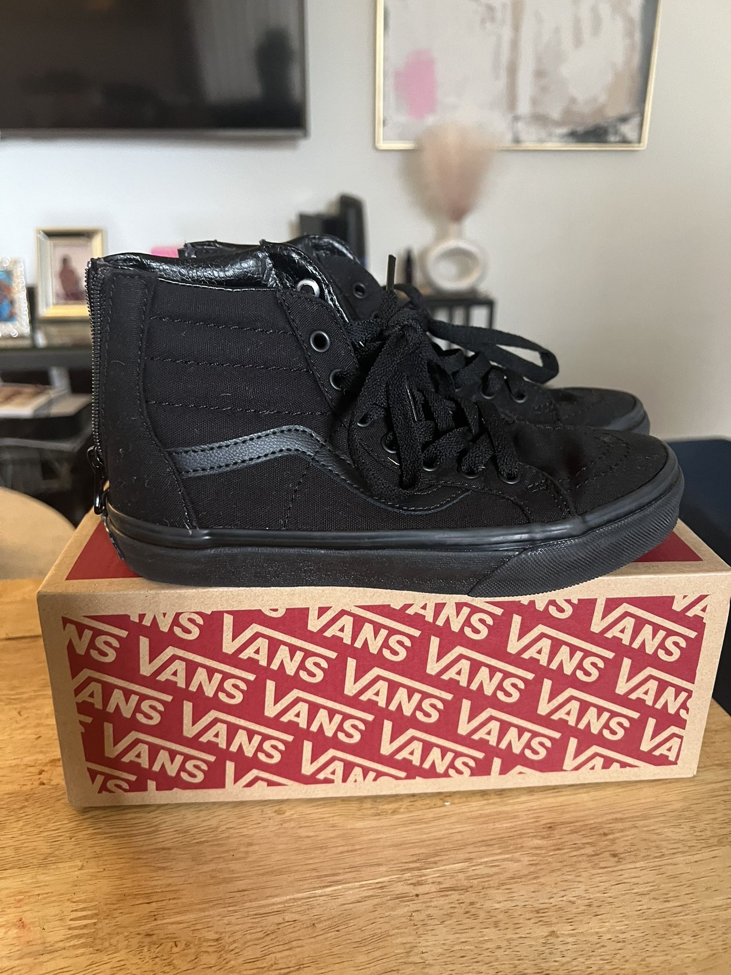 SK8-HI Zip Vans Sz 3Y