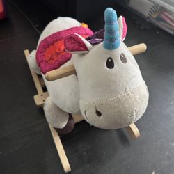 Stuffed Unicorn Rocking Horse