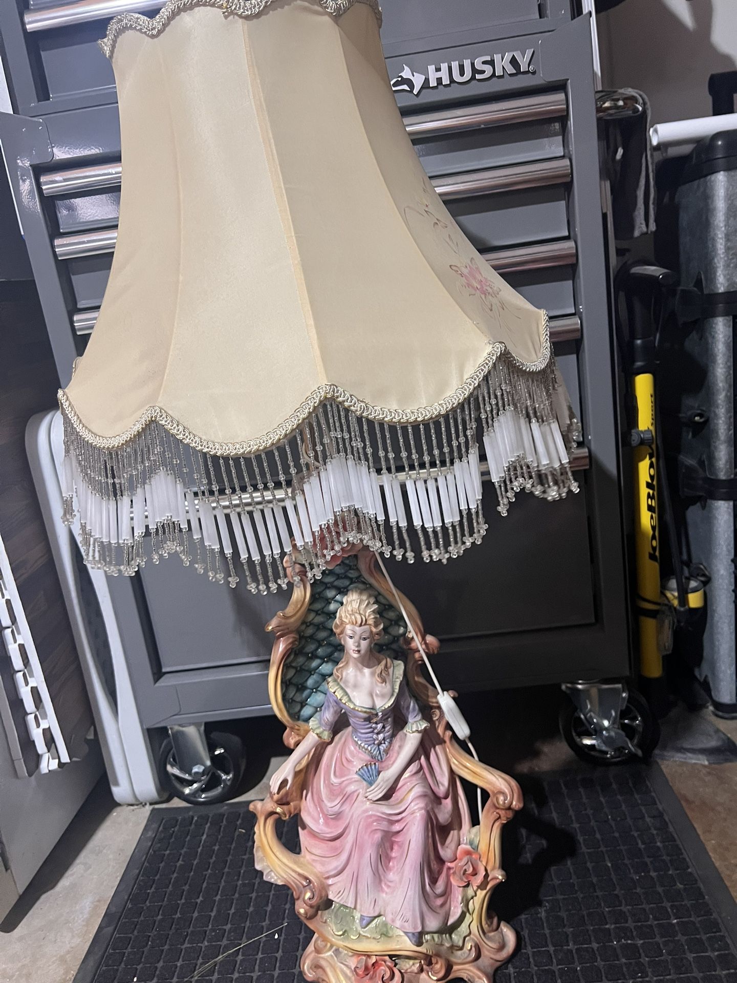 Vintage Italian Porcelain Figural Lamp Pair – Lorenzo Nove Italy – Romantic Rococo Style