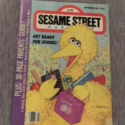 VINTAGE CTW SESAME STREET MAGAZINE SEPT 1987