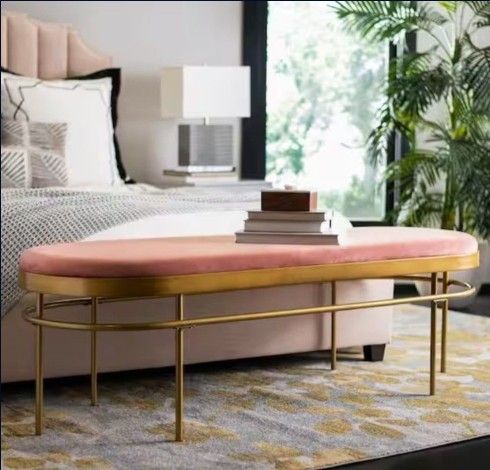 SAFAVIEH
Sylva Pink/Gold Entryway Bench