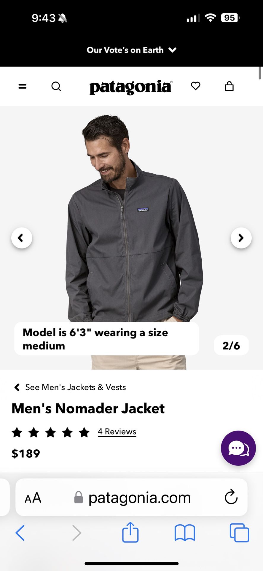 Patagonia Nomader Jacket XL