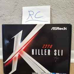 ASRock Z270 Killer SLI 1151 motherboard with an Intel Pentium G4400 cpu (3.GHz) and (1) 8GB HyperX HX421C14FW2/8 DDR4 RAM module