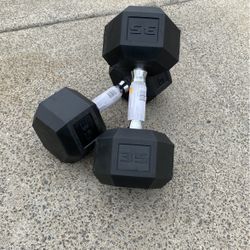 Set Of New 35 Lb Dumbells