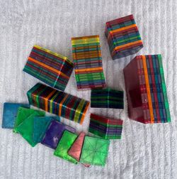 106-Piece Magnetic Building Tile Set – Great Condition