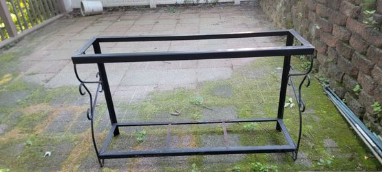 55 gallon tank and cast-iron stand