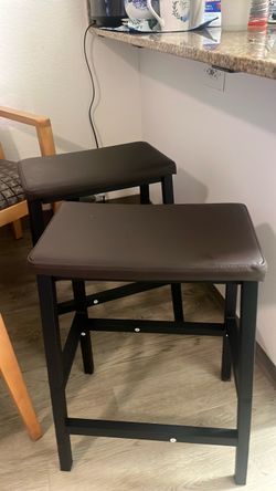 Set of 2 Backless Bar Stools