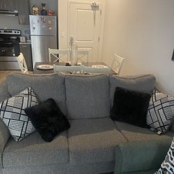 Grey And Black Couch 