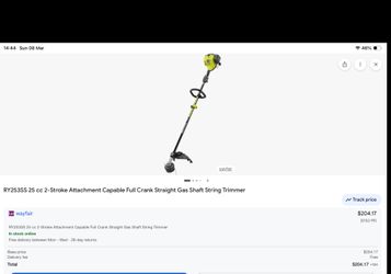 Ryobi gas weadeater/ edgetrimmer, attachment capable