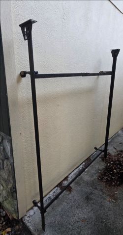 Brown metal bed frame