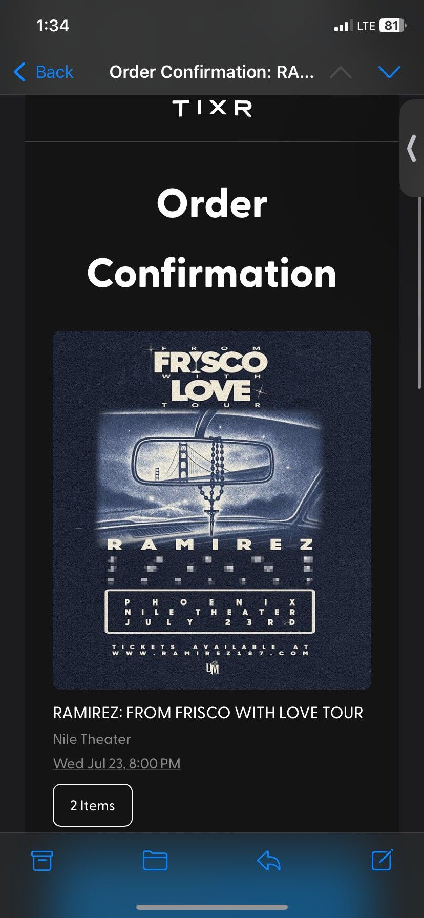 Ramirez: From Frisco With Love TOUR