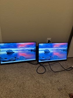 2 Lenovo 27” Full HD Monitors – $60 Each / $100 Pair – VESA Mount