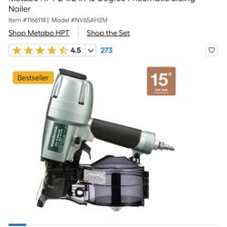Metabo HPT 2-1/2-in 15-Degree Pneumatic Siding Nailer Item #1166118|