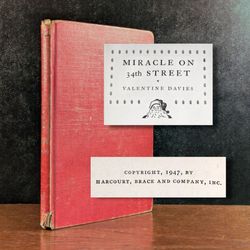 1947 First Edition - Miracle on 34th Street Valentine Davies Hardcover Harcourt