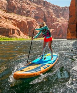 (Set of 2) Body glove performer 11 foot GTS inflateable paddle board package with bag
