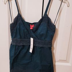 ELLE Halter Tank Top Teal Lace Size Small NWT!