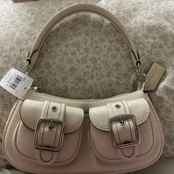 Coach White Ashton Bag