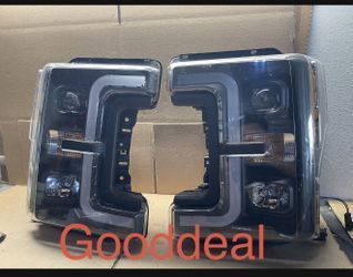 OH168 Fit 17-19 Ford Superduty F250/350/450 LED Bar Headlight Pair 