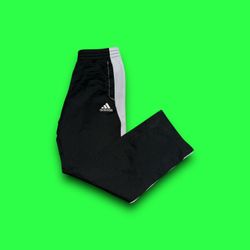 Vintage Adidas wide leg track pants black men’s small 