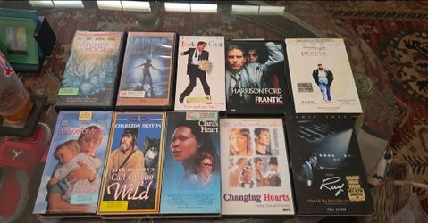 Collection of 10 VHS and DVDs