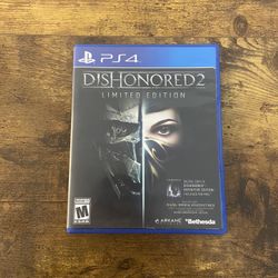 PlayStation 4 Dishonored 2 Limited Edition Game Disc And Case, Want Gone Soon!