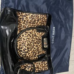 New Cole Haan Real Fur Handbag 