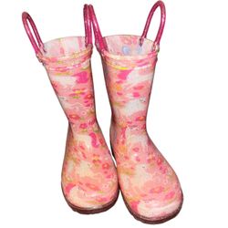 Girls Loght Up Rain Boot, 7/8 US