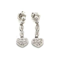 14k Diamond Drop Earrings 