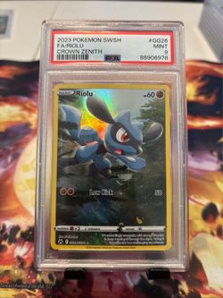 PSA 9 Mint - Riolu GG26/GG70 Full Art - 2023 Pokémon Crown Zenith Set.