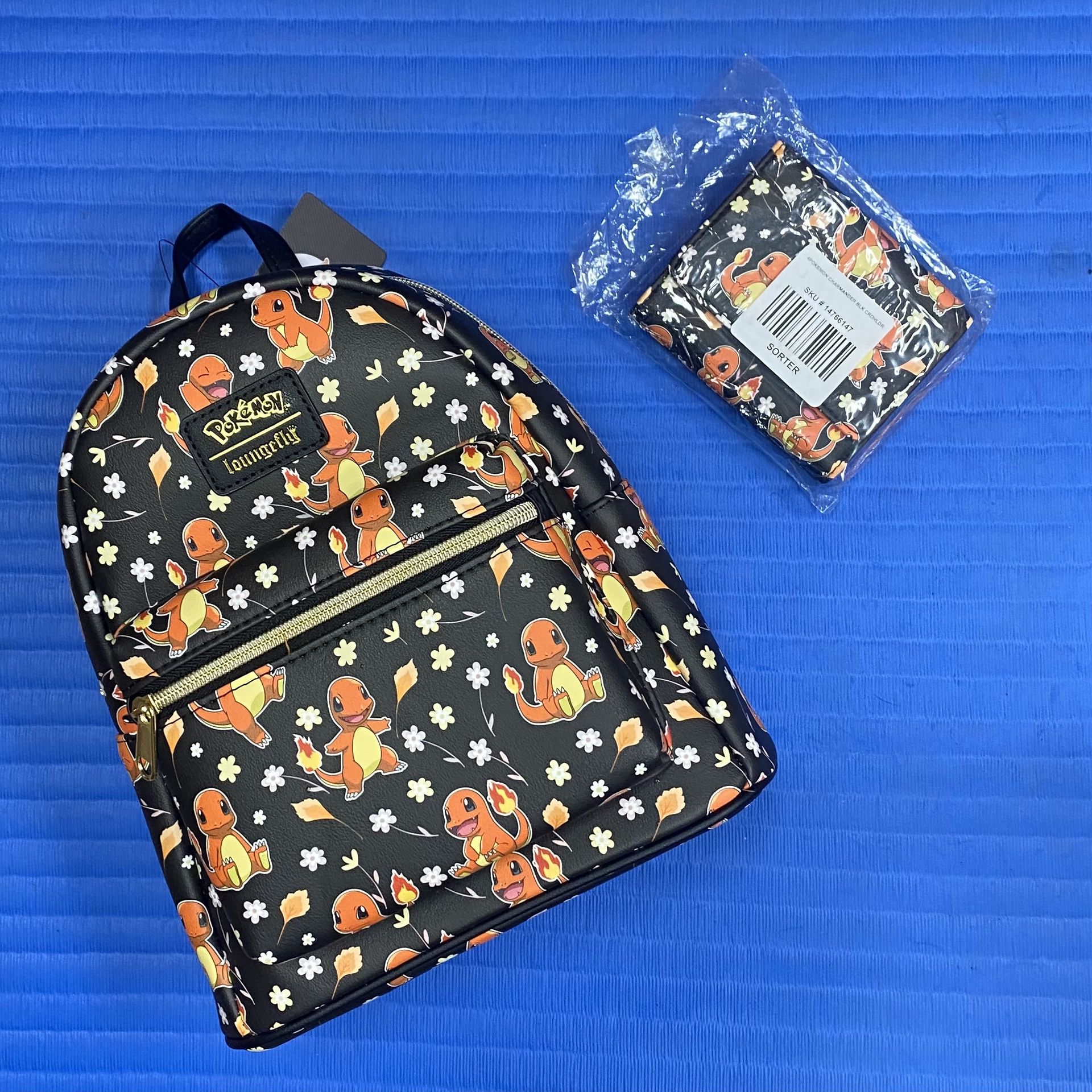 Loungefly Pokemon Charmander Mini Backpack And Matching Wallet