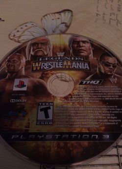 PlayStation 3 game legends of wrestle mania