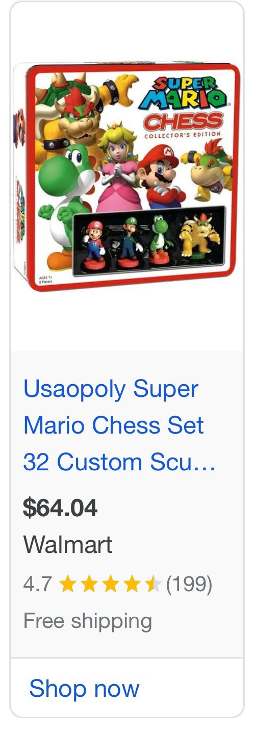 Super Mario Bros. Chess  Set Collectors Edition