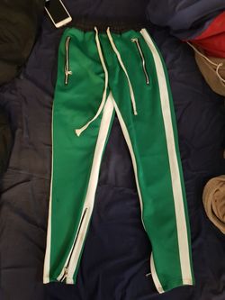 Green man trackpants size medium