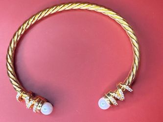 David Yurman  Gold Cable Cuff Bracelet