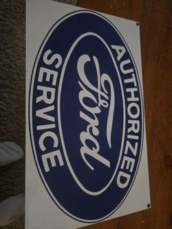 Ford Authorized Service Metal Sign