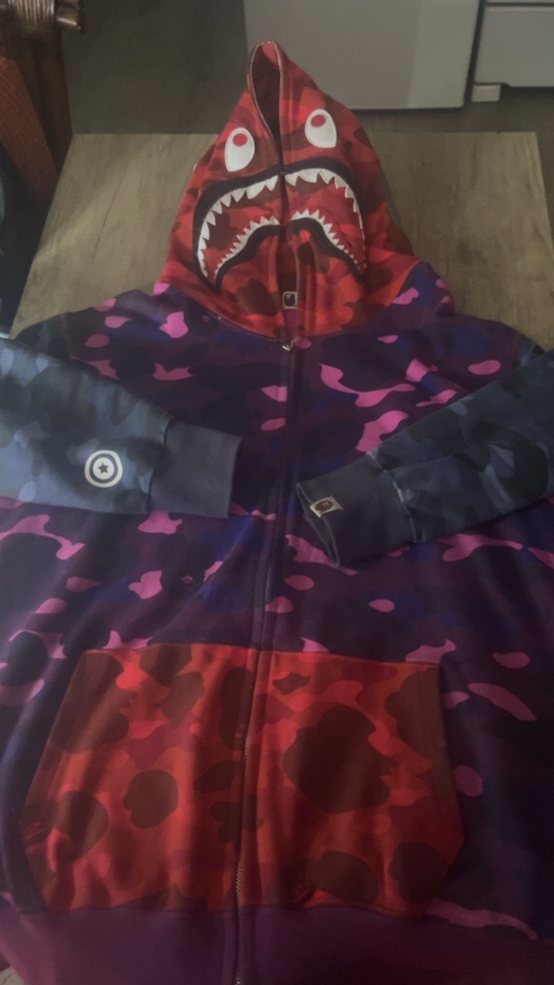 Bape Crazy Shark Multi Color Hoodie