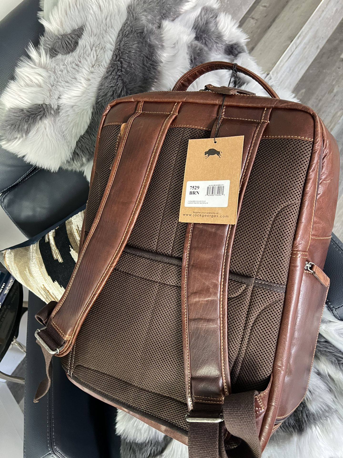 Jack George Buffalo leather Carry On backpack