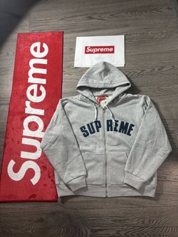 Grey Supreme Zip Hoodie