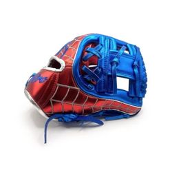 11.50″ Spider I Web Metallic Red-Blue Glove
