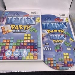 Tetris Party Deluxe (Nintendo Wii, 2010) Complete W/ Manual Game Disk Clean!