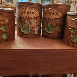 Canister set=4 pcs / Treasure Craft/ Vintage