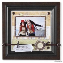 Creative Memories Everyday Display Board - Black Distressed Frame, Magnetic Fabric Center