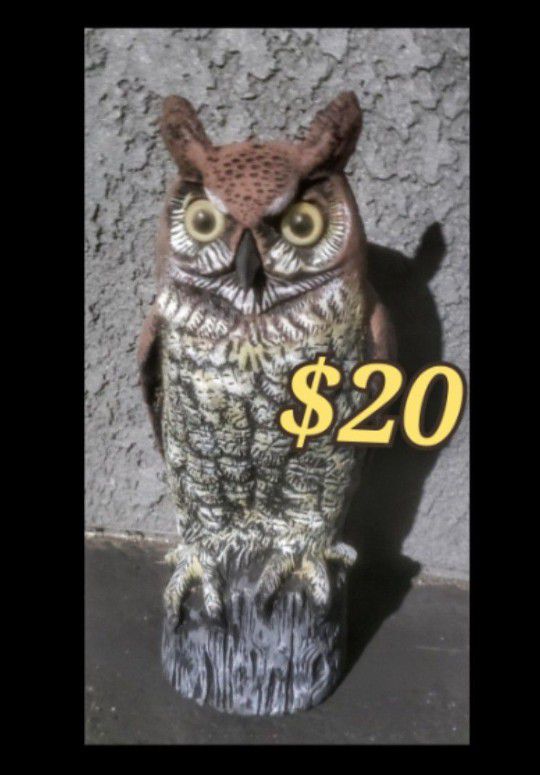  Life Size Owl Garden Decor & Protector & Scarecrow