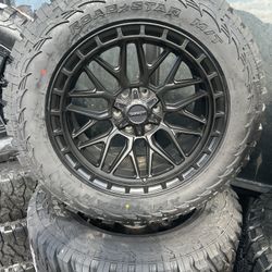 Wheeles impact 20x10 tire American road star M/T 33/12/50R20LT